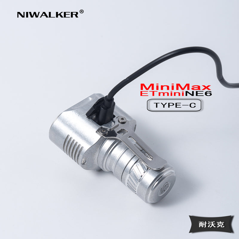 Niwalker ETmini  NE6 Stonewashed Titanium Dual Head 3200lm EDC Flashlight