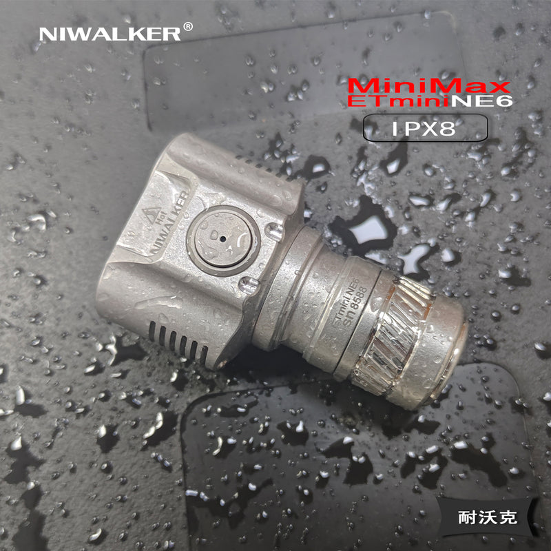 Niwalker ETmini  NE6 Stonewashed Titanium Dual Head 3200lm EDC Flashlight