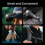 WAIORD K2,500 Lumens Rechargeable Keychain Flashlight LED Mini EDC Pocket Camping Flashlight Magnetic Back with Side Light