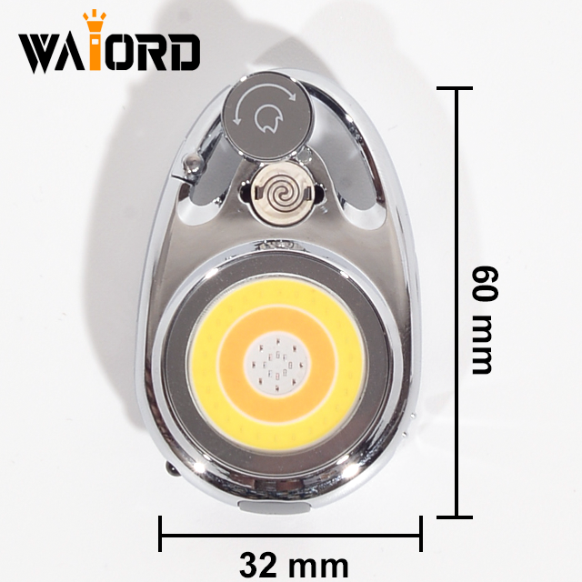 WAIORD K1, IP65 Rechargeable Portable Keychain COB Flashlight 11-in-1 Function Design Magnetic Back Window Fishing Lights