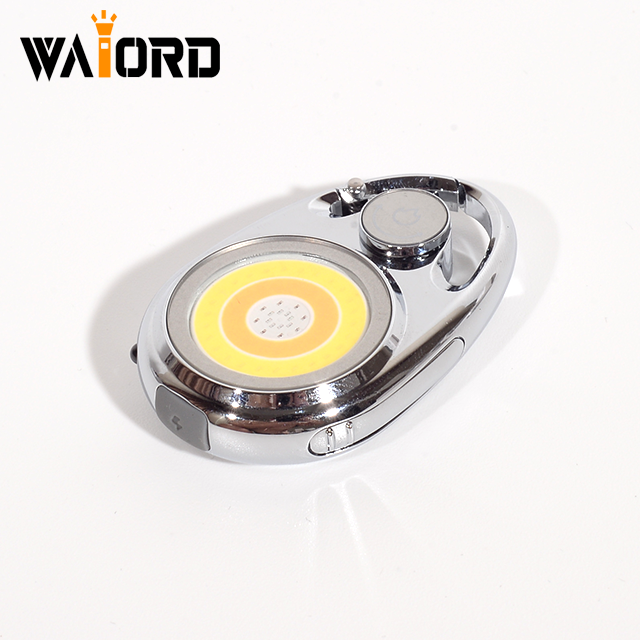 WAIORD K1, IP65 Rechargeable Portable Keychain COB Flashlight 11-in-1 Function Design Magnetic Back Window Fishing Lights