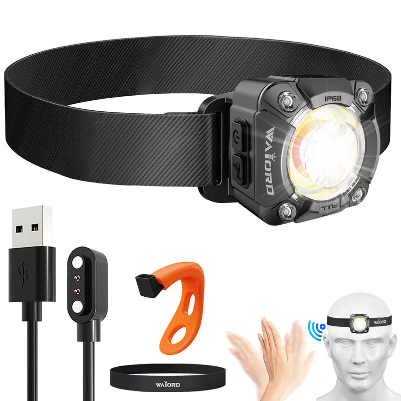 WAIORD W600, 600 Lumen LED Tactical Flashlight Magnetic Rechargeable 1000mAh Built-in Battery IP68 Waterproof