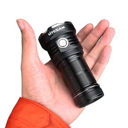 LITESAM PS50 Multifunctional Searching Flashlight,10000 Lumens powerful little monster