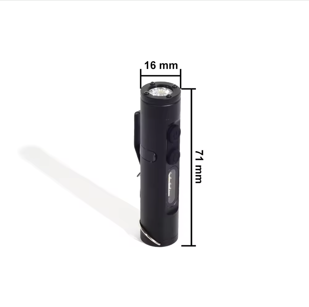 WAIORD K2,500 Lumens Rechargeable Keychain Flashlight LED Mini EDC Pocket Camping Flashlight Magnetic Back with Side Light