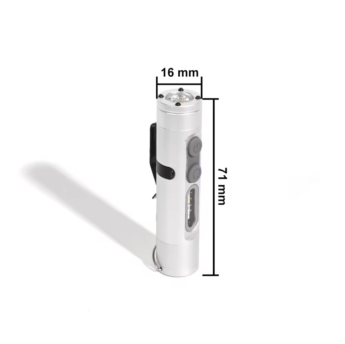 WAIORD K2,500 Lumens Rechargeable Keychain Flashlight LED Mini EDC Pocket Camping Flashlight Magnetic Back with Side Light