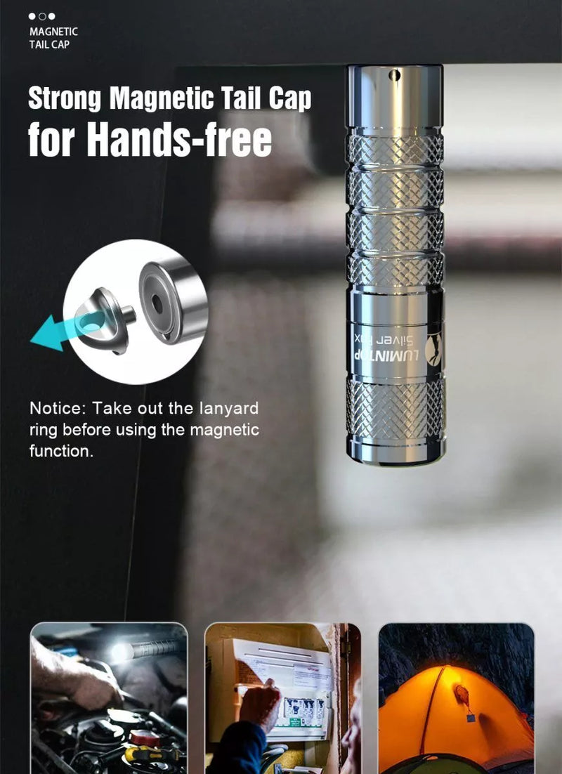 Lumintop Silver Fox 760 Lumens Magnetic EDC Flashlight