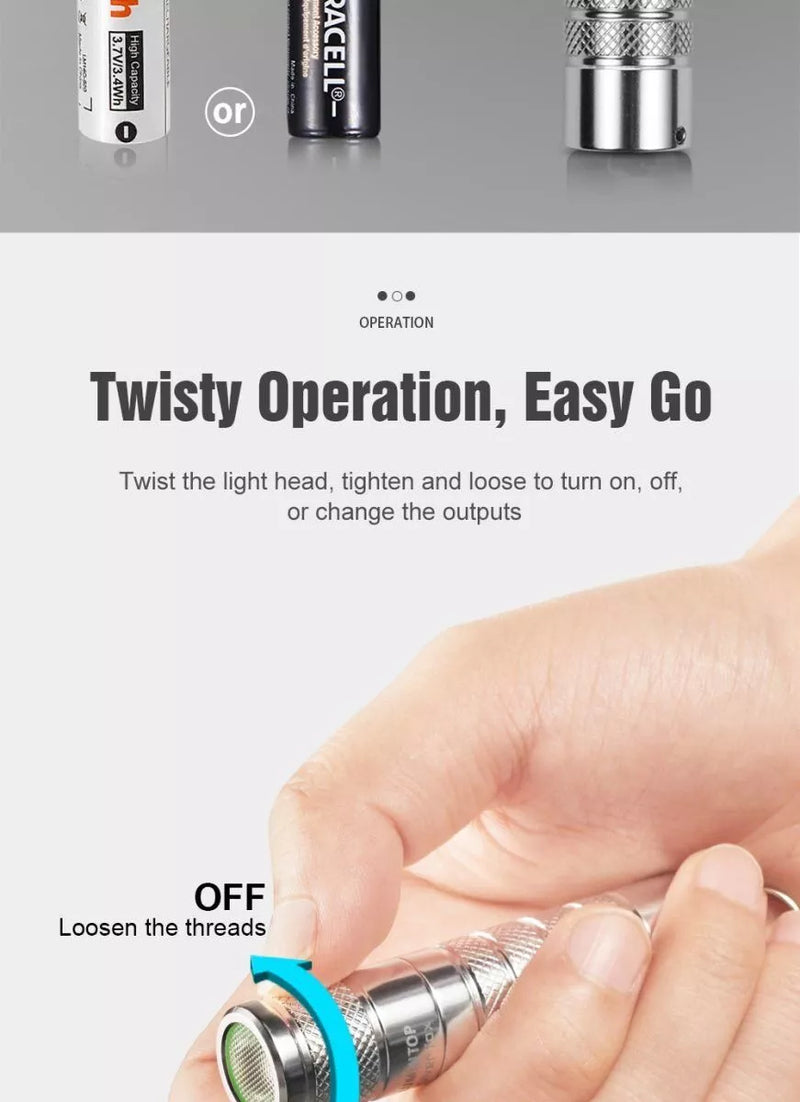 Lumintop Silver Fox 760 Lumens Magnetic EDC Flashlight