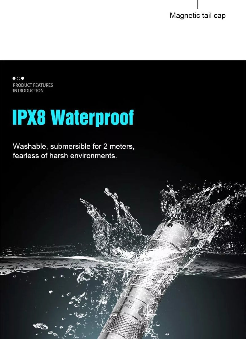 Lumintop Silver Fox 760 Lumens Magnetic EDC Flashlight