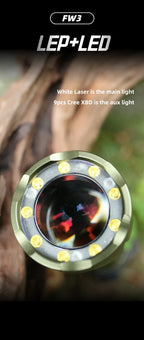 FW3 1550 Lumens 1356 Meters Outdoor Long Range Throw LED Tactical LEP Flashlight Torch for Hunting, Camping