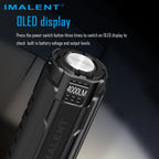 IMALENT LD70 Brightest EDC Flashlight, High Performance 4000 lumens Mini Torch -Use CREE XHP70.2 LED, Best LED torch with OLED Display for inspection and home checking