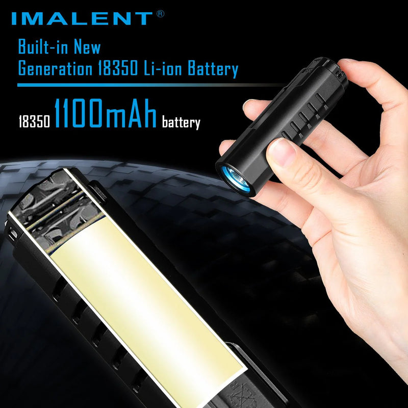 IMALENT LD70 Brightest EDC Flashlight, High Performance 4000 lumens Mini Torch -Use CREE XHP70.2 LED, Best LED torch with OLED Display for inspection and home checking
