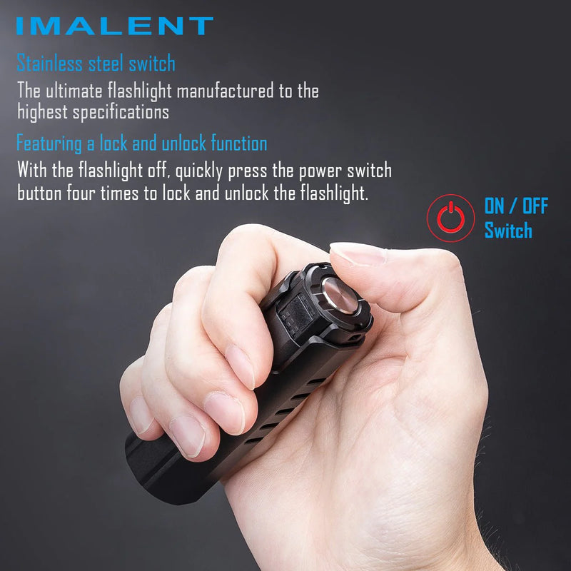 IMALENT LD70 Brightest EDC Flashlight, High Performance 4000 lumens Mini Torch -Use CREE XHP70.2 LED, Best LED torch with OLED Display for inspection and home checking