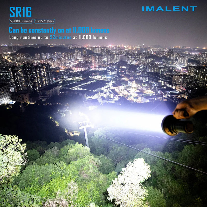 IMALENT SR16 55000 lumen torch,a remarkable 1,715-meter illumination distance
