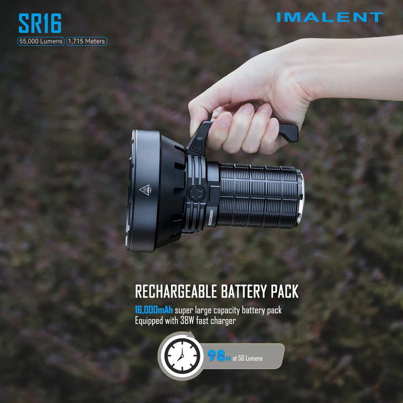 IMALENT SR16 55000 lumen torch,a remarkable 1,715-meter illumination distance