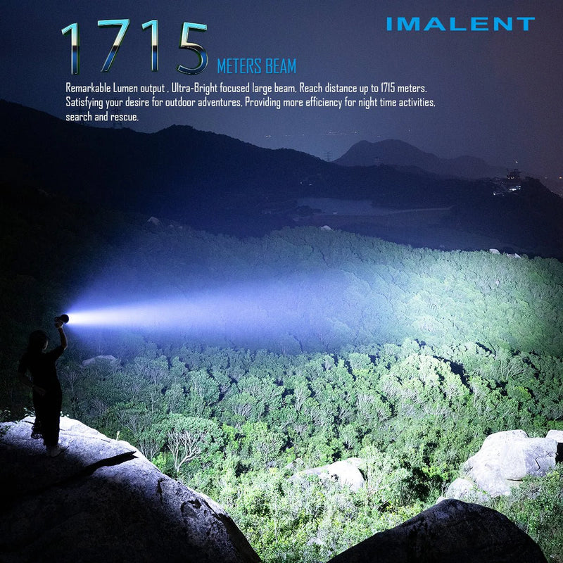 IMALENT SR16 55000 lumen torch,a remarkable 1,715-meter illumination distance