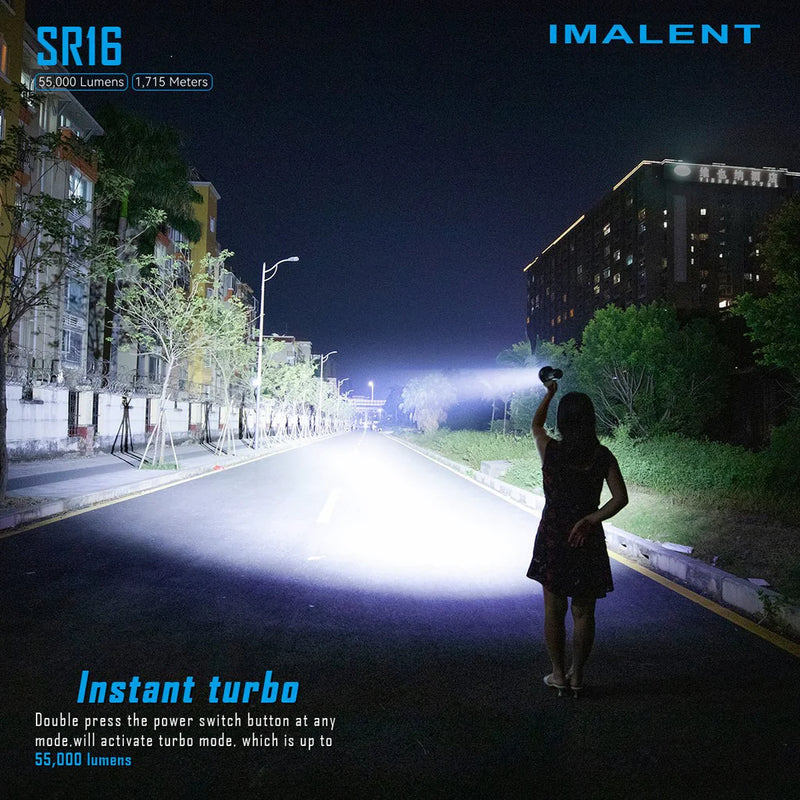 IMALENT SR16 55000 lumen torch,a remarkable 1,715-meter illumination distance