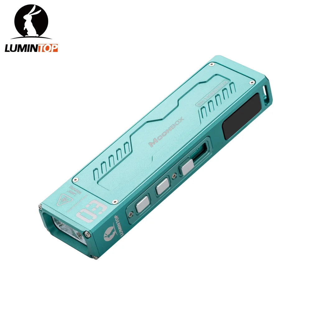 LUMINTOP MoonBox 3.0 Multi-function Strong Magnetic Flat EDC Mini RGB Atmosphere Light Dual Laser Flashlight Blue