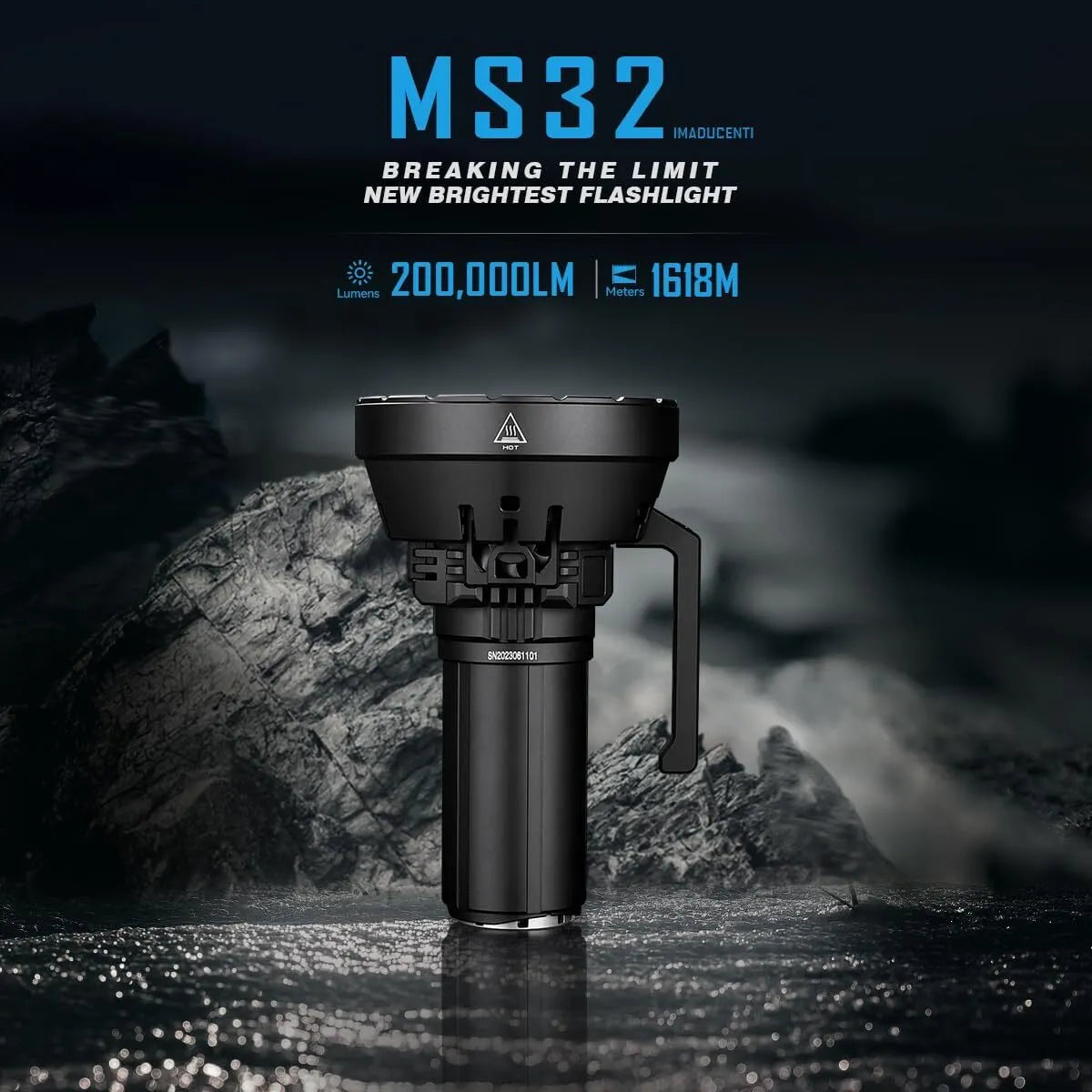 IMALENT MS32 200000 Lumens Worlds Brightest Flashlight Type C Rechargeable